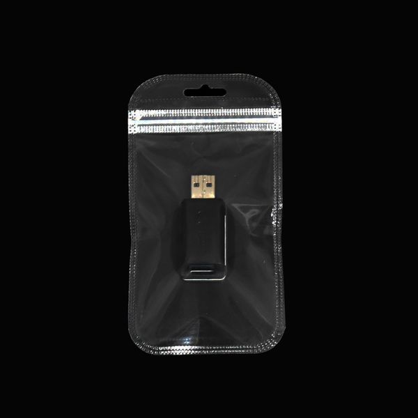 

200pcs/lot 7.5*14cm gift packing clear plastic zip lock bags transparent poly bag earring ring electronic storage pouch bag with hang hole