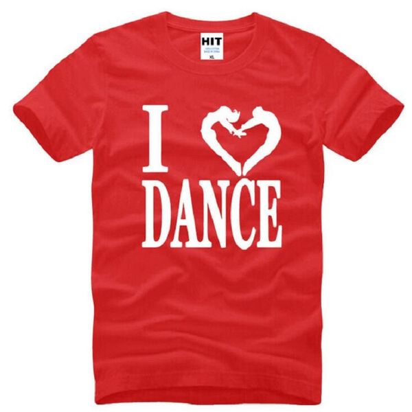 

i heart dance diy creative printed t shirts men fashion short sleeve o neck cotton men's t-shirt summer style men loose tee, White;black