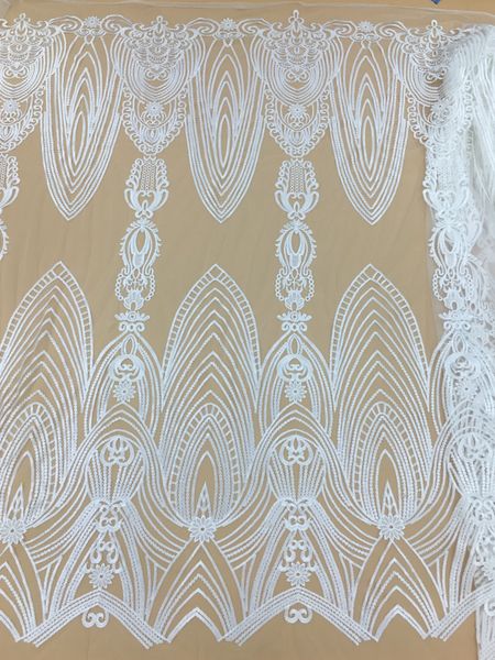 

exquisite sequins lace fabric, wedding bridal dress fabric, floral embroidery lace fabric veil lace prom dress fabricby 5 yard, White;gold