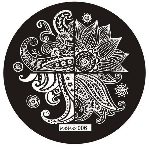 

cute paern nail art image stamp stamping plates manicure template 006, White