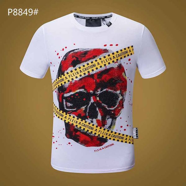 

Новая футболка череп рубашка поло качество летняя мода мужская футболка дизайн п