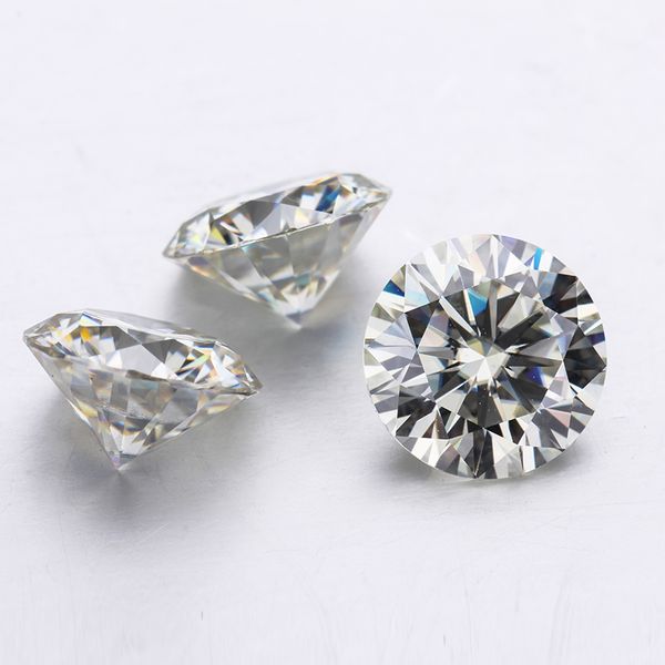 

pass a diamond ij color 6.5mm round heart&arrow cut loose moissanites stones, Black