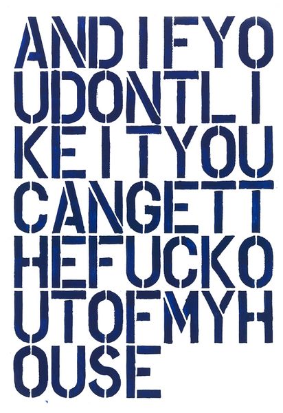 

Christopher Wool Art Works And if you dont like it Home Decor Art Poster Print 16 24 36 47 inches