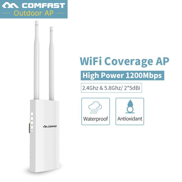 

2018 new comfast 1200m dual band 2.4g+5.8g wireless ap wifi bridge 2*5dbi antenna outdoor long range wi fi access point router