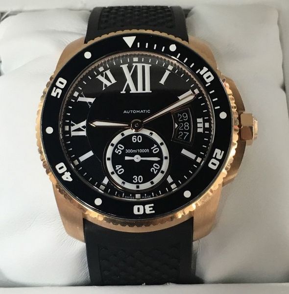 

Роскошные AAA Высочайшее Качество Diver 18 К Розовое Золото / Сталь W7100054 Мужские Автоматические Спортивные Наручные Часы Рождественский Подарок мужские Часы Движения