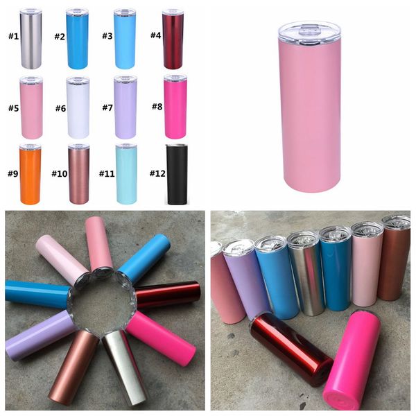 

11 tyle 20oz tainle teel traight cup tumbler traw cup kinny double wall car coffee mug travel portable cup ffa1242