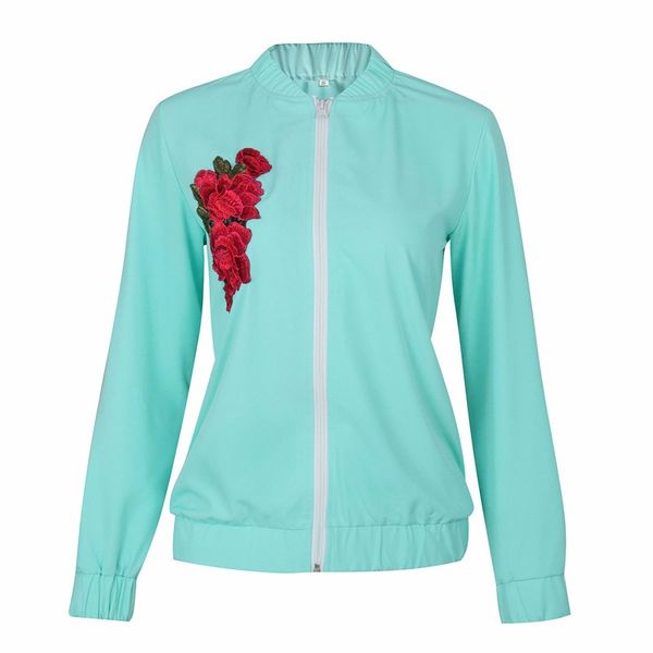 

men jackets embroidered long sleeve zip jacket, Black;brown