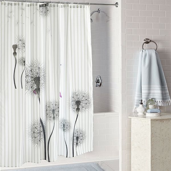 

yun yang n quality printing shower curtain dandelion pattern bathroom curtain waterproof mildew proof polyester shower