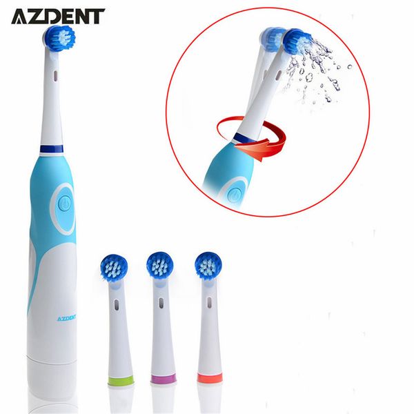 

azdent dental toothbrush with 4 brush heads teeth brush oral hygiene tooth brush