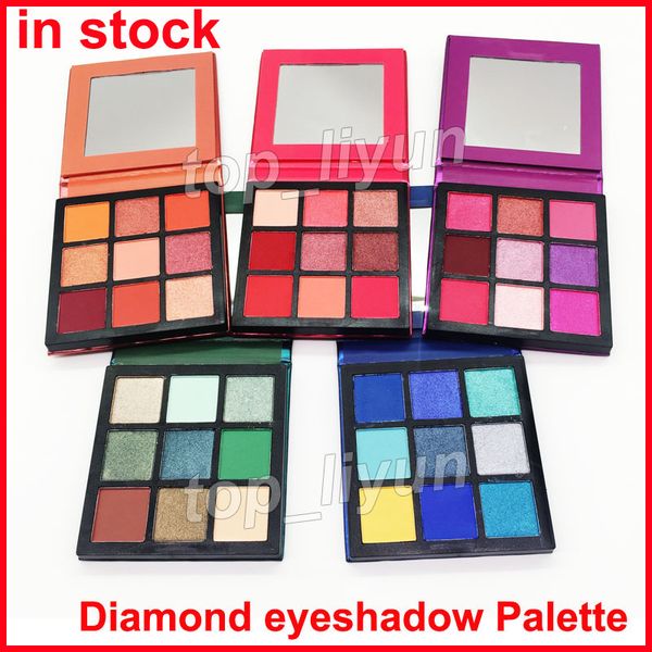 

New makeup eye hadow ob e ion palette diamond beauty eye hadow 9 color topaz apphire amethy t ruby emerald eye hadow 5 tyle