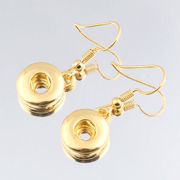 

noosa chunks silver gold plated snap button earrings 12mm 18mm snap button dangle earrings for women snap button jewelry