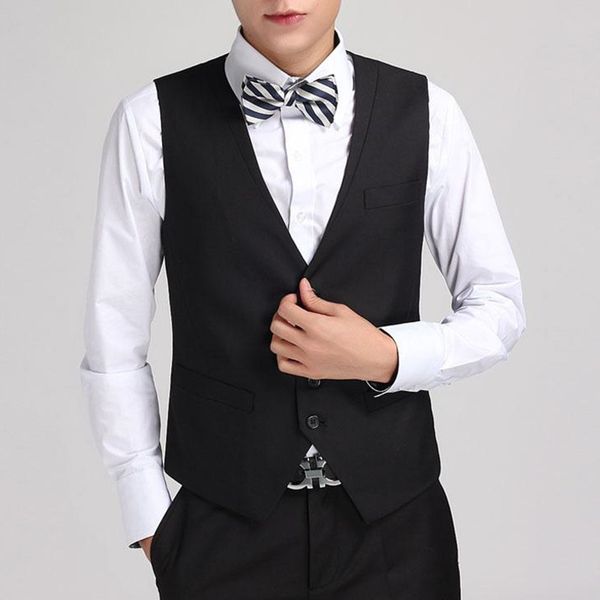 

новые slim fit жених жилеты черный groomsmensbest человек жилет на заказ четыре буоны свадьба / выпускного вечера / ужин жилет мужской жилет, Black;white