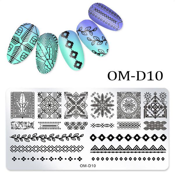 

6*12cm nail art stamping plate new arrived lace flower animal pattern owl geometry mandala spring template image plate stencil, White