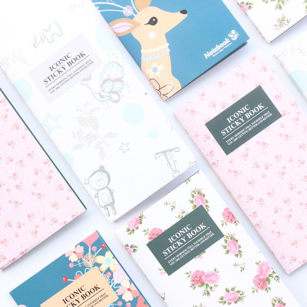 

domikee new cute cartoon school student sticky note pad stationery,fine candy portable memo pad index label book