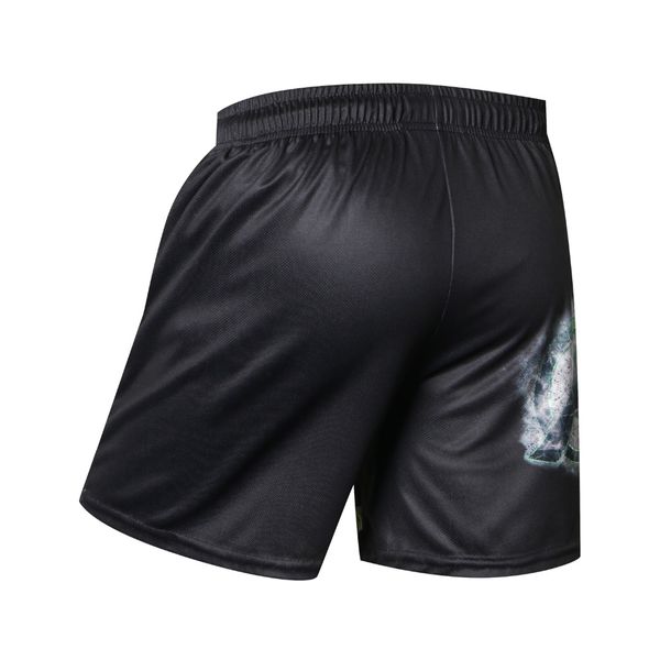 

new printer men summer causal shorts plus size green giant print clothing loose homme shorts quick qry polyester trousers, White;black