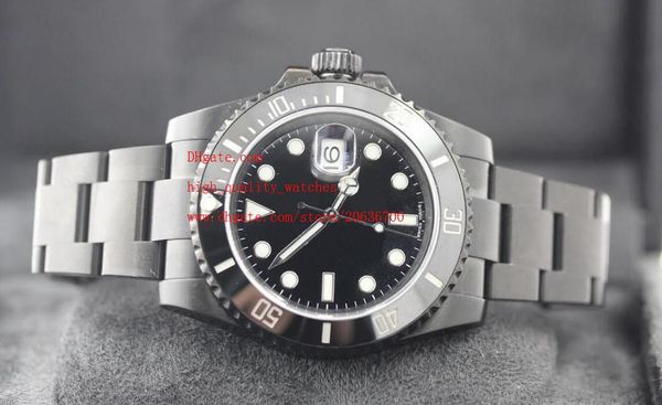 

luxury sapphire 116610 black ceramic watch black pvd 40mm automatic mechanical asia 2813 movement mens men's watch watches, Slivery;brown