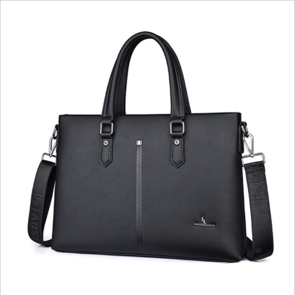

2018 men business leather briefcase shoulder messenger bag men's crossbody briefcase computer bags man handbag messenger bags