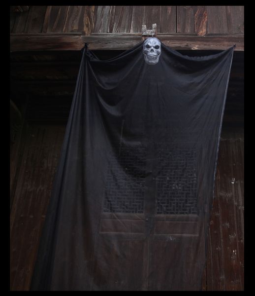 

halloween hanging curtains ghost haunted house skull skeleton escape horror door ktv bar outdoor decor props 3colors