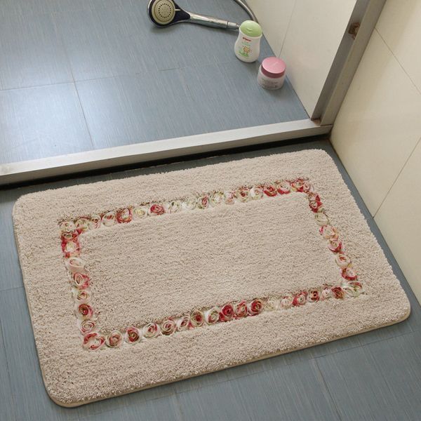 2021 Thicken Breathable Suede Material Bathroom Mats Set Non Slip Bath Mats Floor Mat Bath Rug