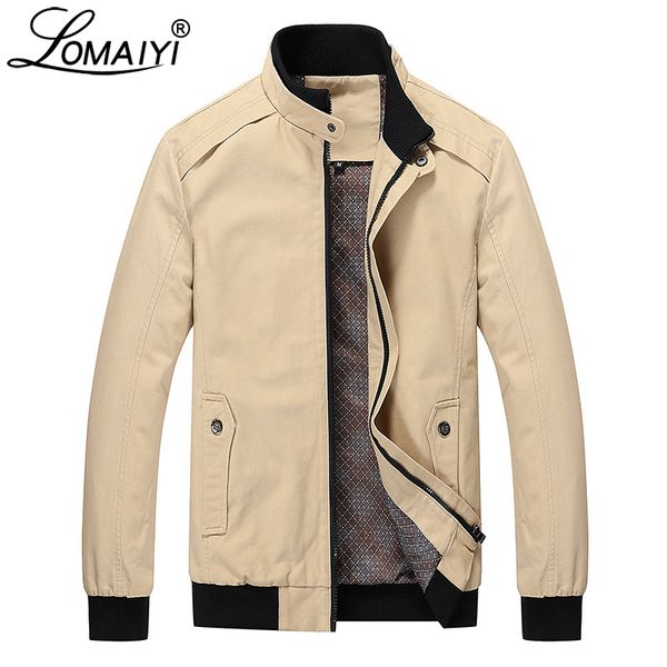 

lomaiyi 4 style mens cotton casual jacket men coat spring autumn slim fit overcoat men's windbreaker khaki homme jackets bm283, Black;brown