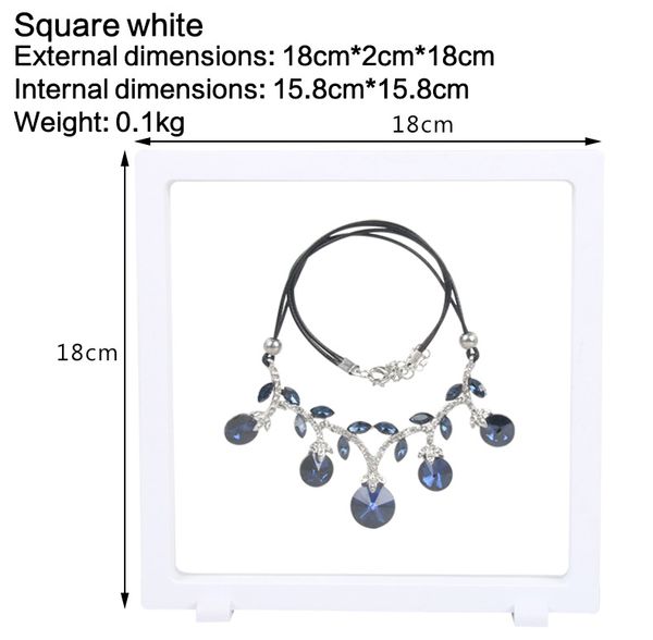 

wholesale big pet membrane accessories jewelry necklace packaging 3d display box bague jewellery presentation stand holder rack, Black;white