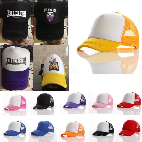 

newtrucker cap mesh ball caps blank trucker hats snapback hats accept custom baseball cap for children sun hat custom logo t1c331, Blue;gray