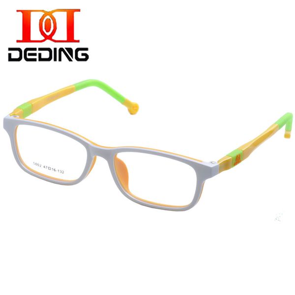 

dd kids optical eyeglasses w/ case,children tr90&silicone safe flexible glasses frame child myopia presbyopia eye glasses dd1391, Silver