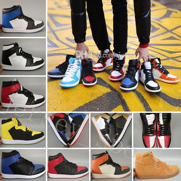 

og 1 3 men basketball shoes wheat gold bred toe chicago banned royal blue fragment unc sneakers sports trainers designer shoes us 7-13