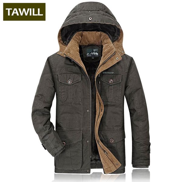 

tawill fleece warm winter men jacket male new brand clothing casual mens jackets outerwear 1382, Black