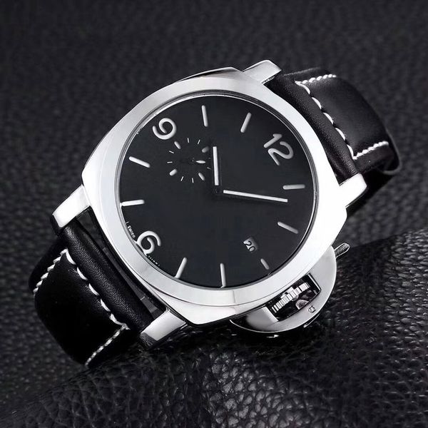 

Топ люксовый бренд дизайнер мужские часы Кожаный ремешок 44 мм циферблат мода мужской кварцевые часы для человека Валентина подарок водонепроницаемый наручные часы 2018