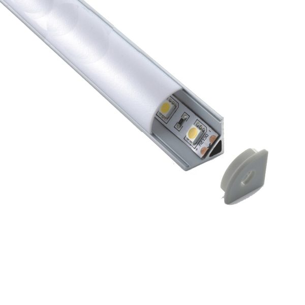 

100 x 2m sets/lot l shape led aluminum profile v type aluminium led channels for wardrobe lights