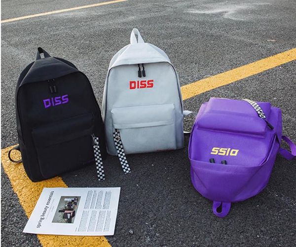 

canvas backpack female new fashion embroidery letters student bag backpack outdoor sports travel mountaineering bag ing