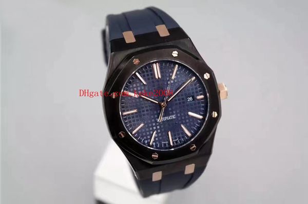 

7 colors luxury watch n8 factory 41mm 15400 15400or.oo.d002cr.0118k rose gold transparent mechanical automatic mens watches, Slivery;brown