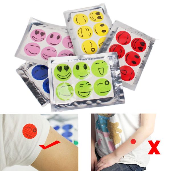 

Smiling face emoji anti mo quito ticker patch bug repellent protect gravida maternity kid baby outdoor pe t control aaa444