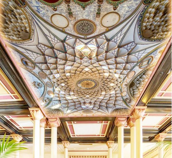 

living walls wallpaper european-style high-end fantasy ceiling pattern wall background vintage wallpapers 3d