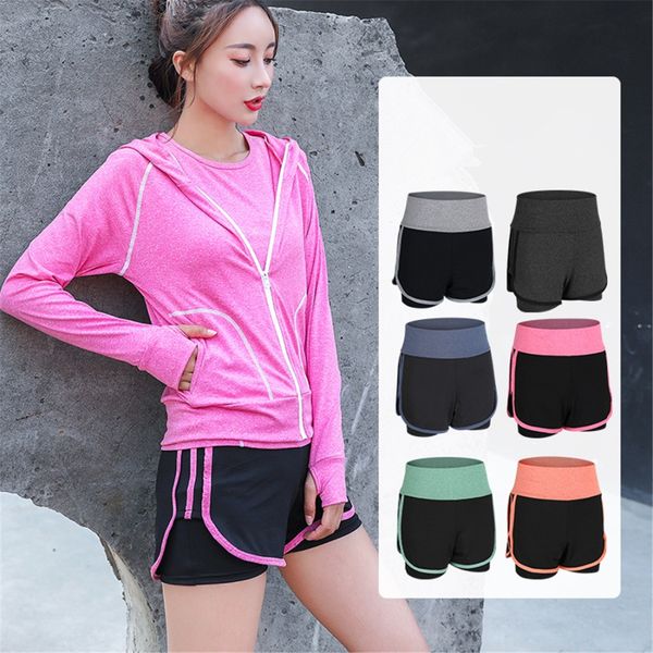 

Acetate Women Skirt and Blouse Garment 4 Suit Short -Sleeved T -Shirts Quick -Drying False Two Shorts Women Set Tracksuit Trot Female