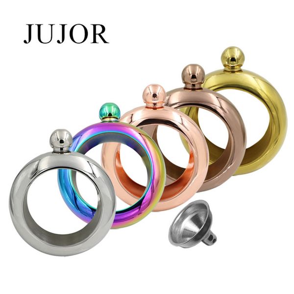 

portable bangle bracelet hip flask round chic elegant wine bracelet bangle mixed bottle 3.5 oz whiskey vodka alcohol drinkware