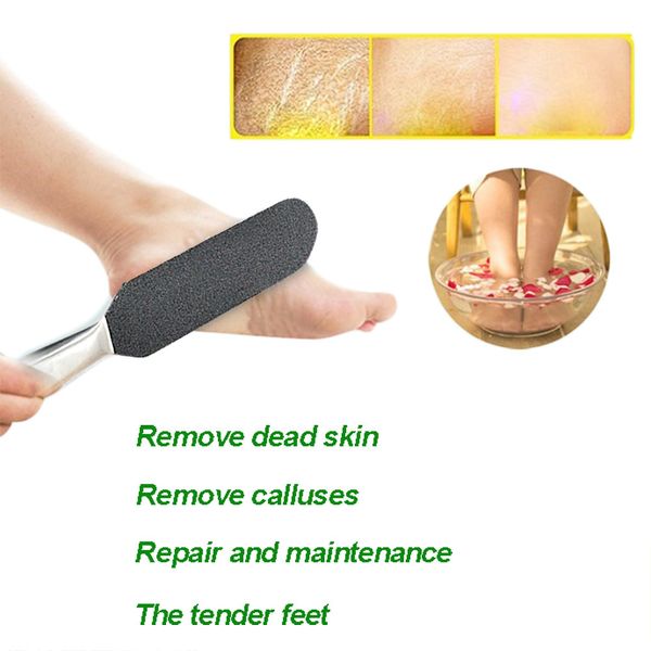 

nail files stainless steel foot rasp file pedicure callus remover hard dead skin scrubber foot brush abs drop shipping set27