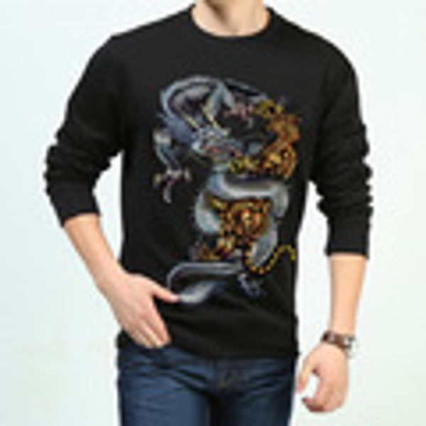 

active new autumn style skull print t-shirt men 3d shirt funny tshirts long sleeve casual shirt plus size male tee brand design, White;black
