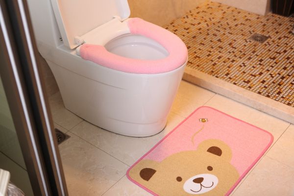 

fashion flannel bear pattern memory cotton bedroom mouth color kitchen mouth mat outdoor door mat mx5057