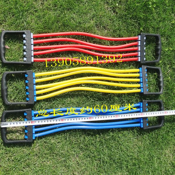 

chest expander pull with removable chest color rubber tension rope muscle equipment