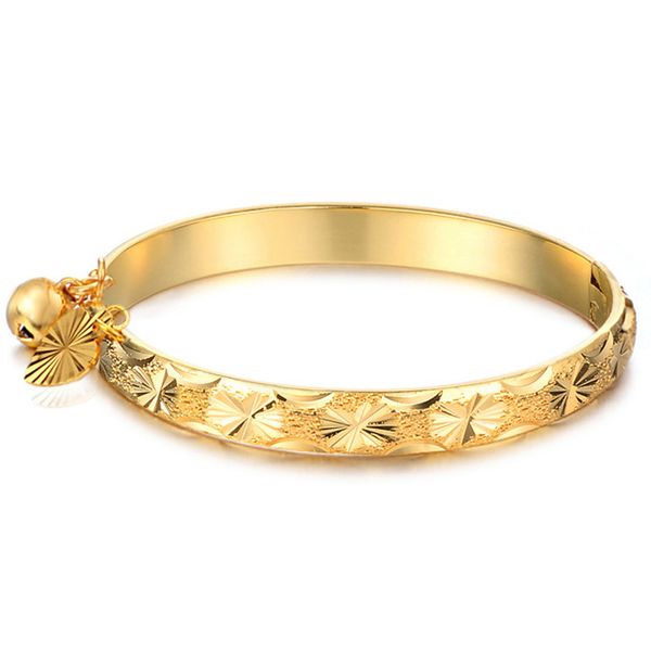 

whole salenew fashion gold bell heart bangle children boys girls baby kids jewelry bangle cx23, Black