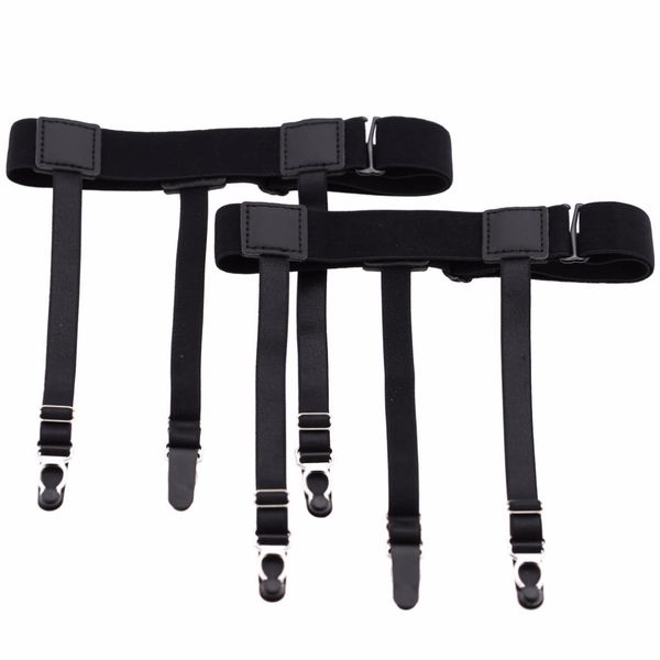 

mens shirt stays garters suspenders braces for shirts gentleman leg elastic belt men shirt suspenders garter holder business, Black;brown