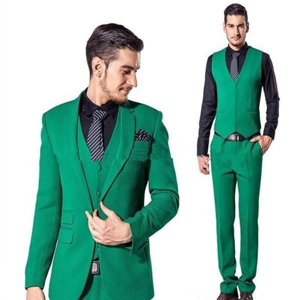 

new stylecustom made groom tuxedos formal wedding suit groomsman green men suits slim fit bridegroom suit(jacket+pants+vest+tie, White;black