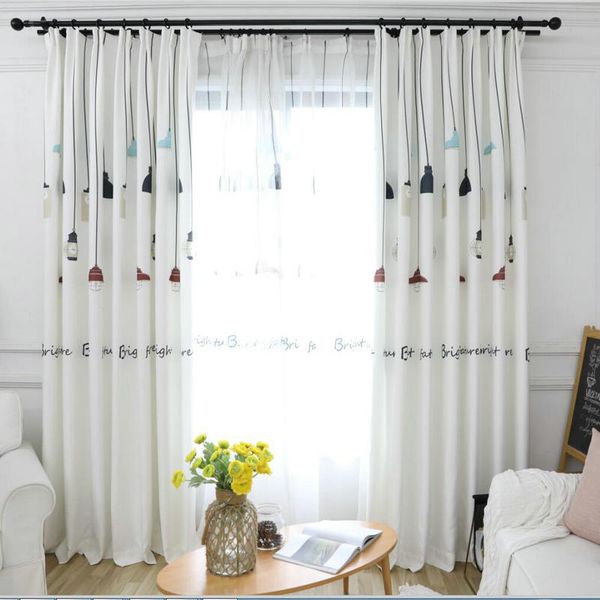 High Shading Blackout Curtains Chandelier Pattern For Living Room