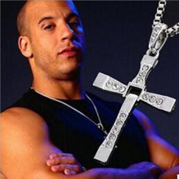 

popular fashion jewelry the fate of the furious movie corss necklace superstar same pendent necklaces men jewelry for father boyfriend, Silver