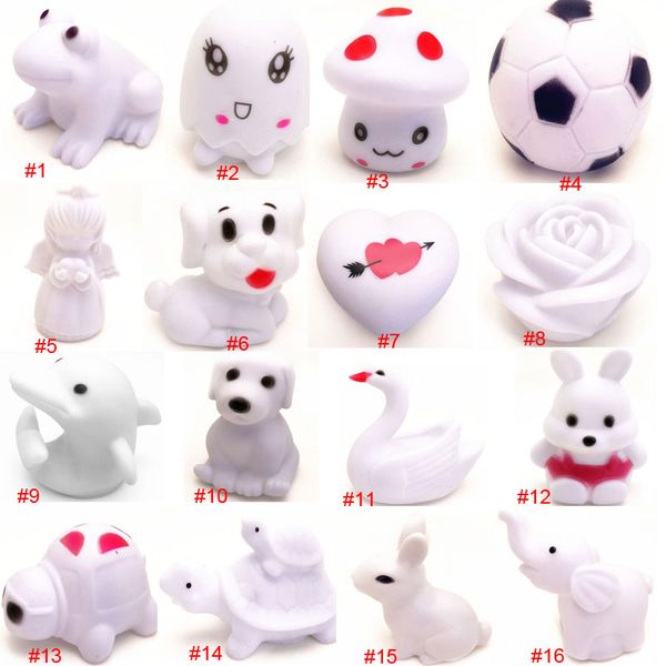 

led action figures toys creative novelty colorful night light rabbit pig dog football turtle peacock mushroom pvc toy for children new arri