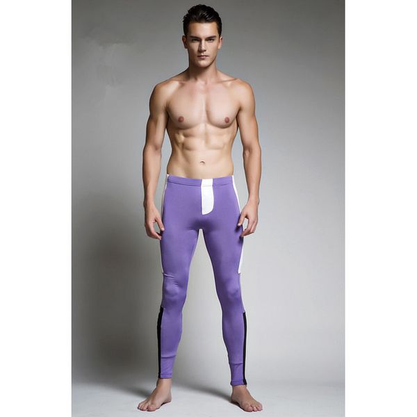 

новые зимние мужские длинные джонс один тонкий кашемир мода удобный дом тонкий стрейч леггинсы мужские теплые брюки, Black