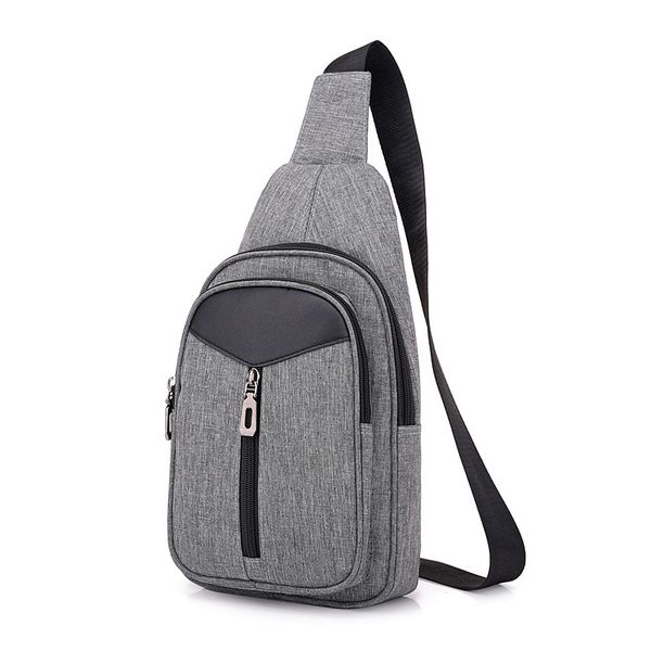 

men's chest bag new one-shoulder waterproof fashion casual diagonal canvas multi-functional soft wear-resistant business chest bag