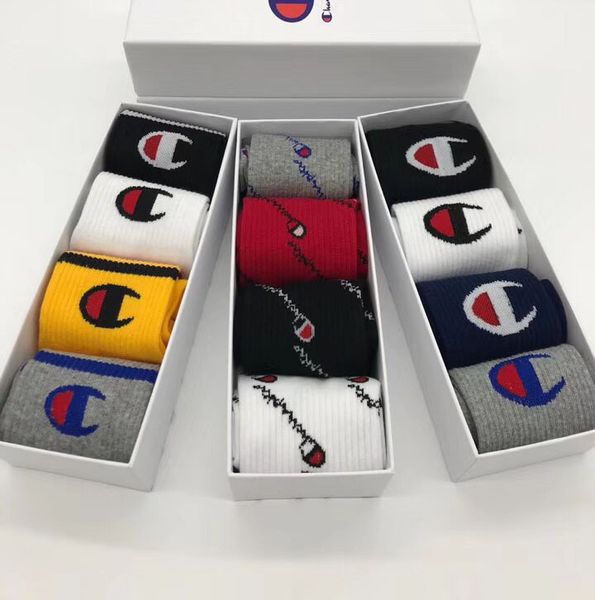 

Champion european and american treet tide brand medium tube cotton ock kateboard hip hop lover ock port ock, Black